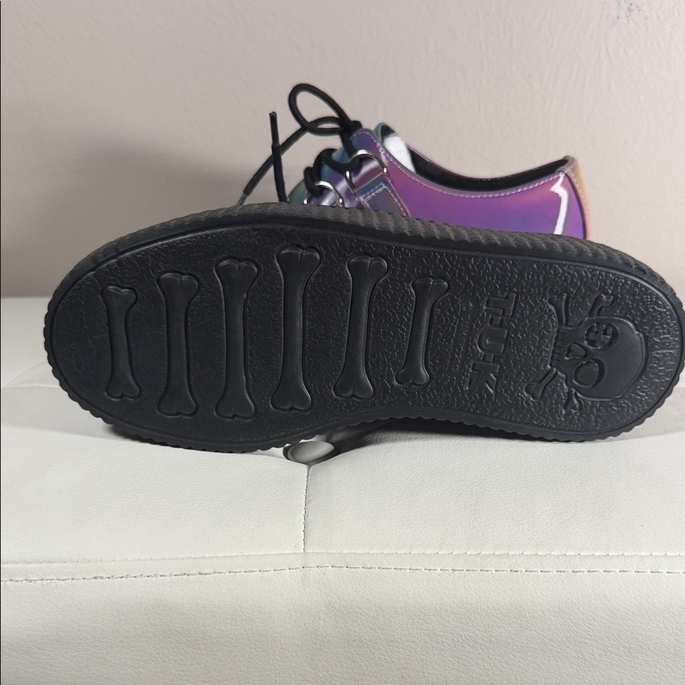 TUK Iridescent Pink and Purple Platform Shoes - Picture 7 of 12